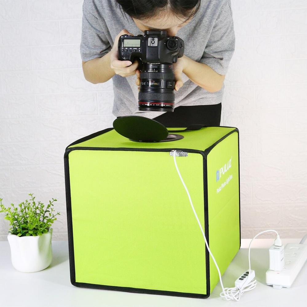 Puluz Ljustältbox med lysdiodsslinga 97CRI 30x30x30cm 6st bakgrunder