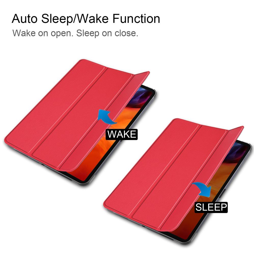 Flipfodral för iPad Pro 12.9-tum (2021) Sleep/ Wake-up funktion röd