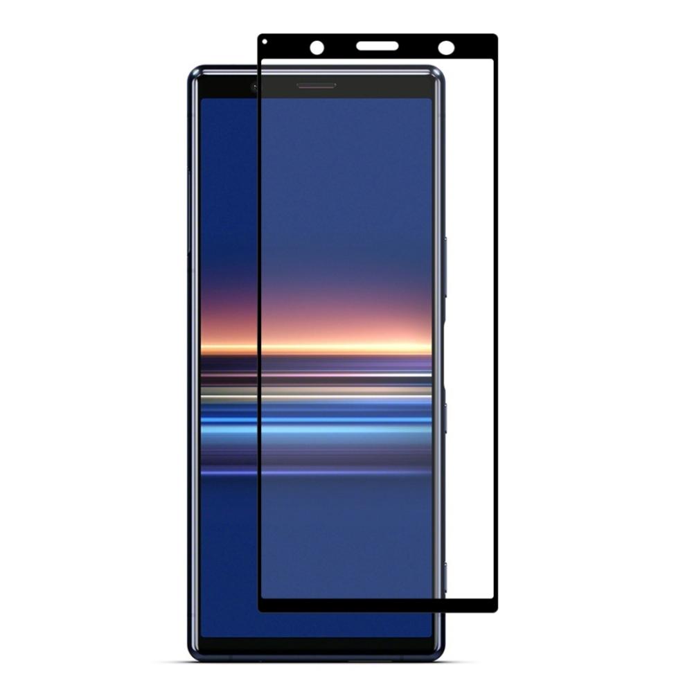 Skärmskydd för Sony Xperia 5 med Svart ram av härdat glas