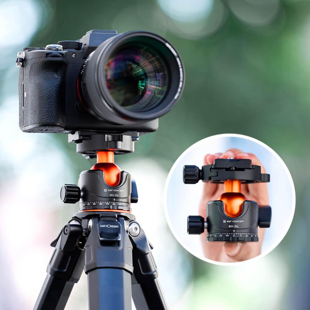 K&F Concept KF-35 Kulled med panoramaindexering för kamerastativ