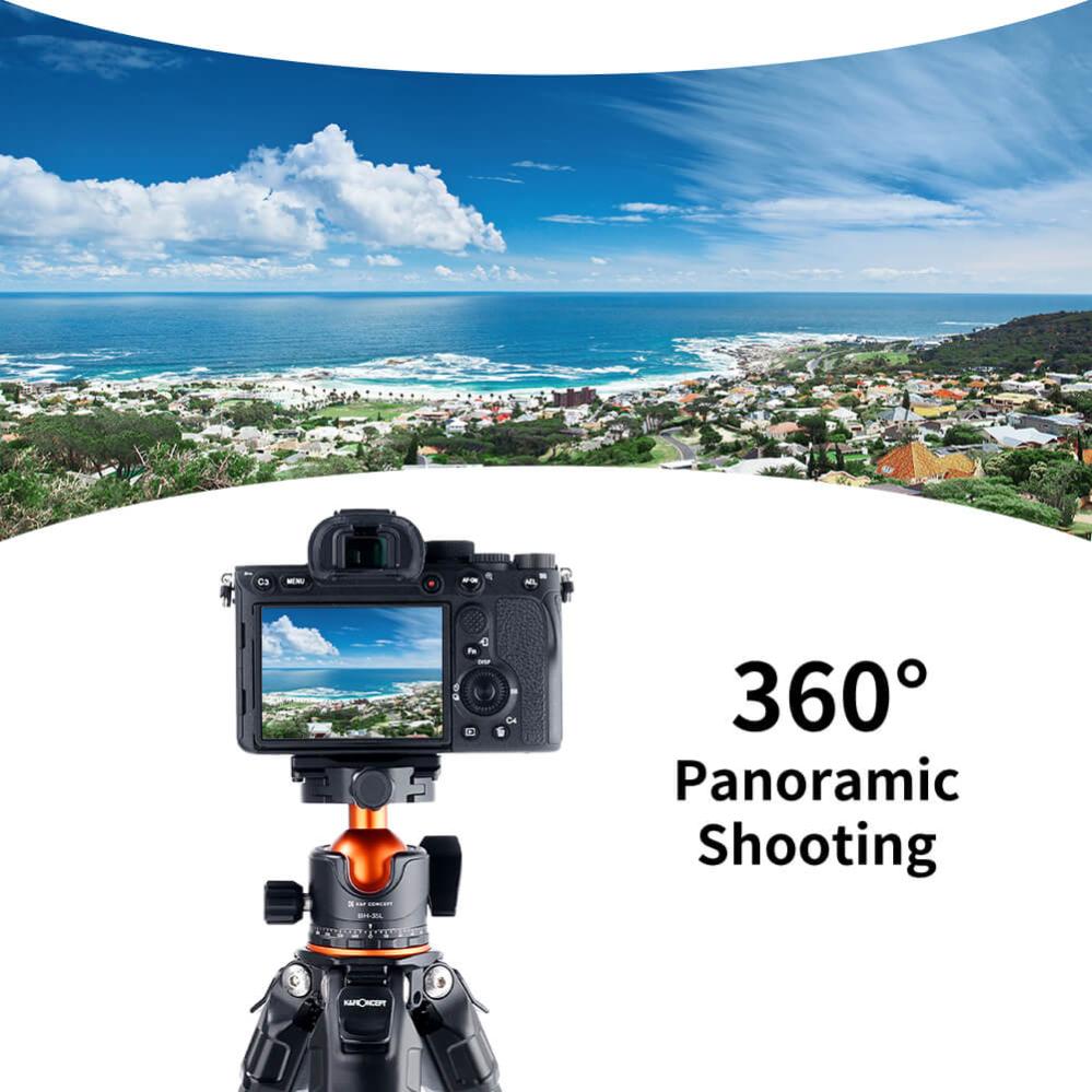 K&F Concept KF-35 Kulled med panoramaindexering för kamerastativ
