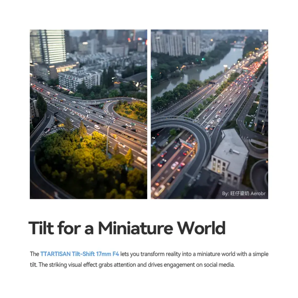  TTArtisan Tilt-Shift 17mm f/4 fullformatsobjektiv för Sony E från Kamda – snabb leverans och trygg e-handel