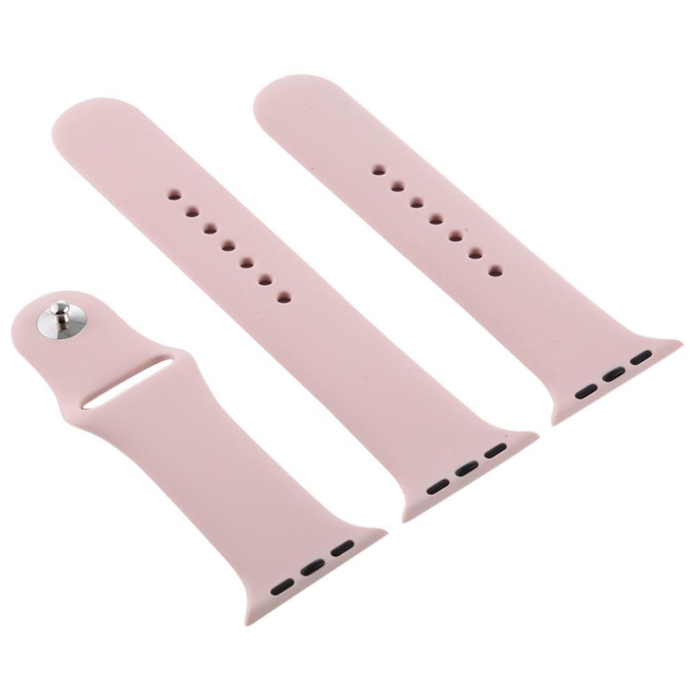 Armband för Apple Watch 38/40/41mm silikon Sandrosa