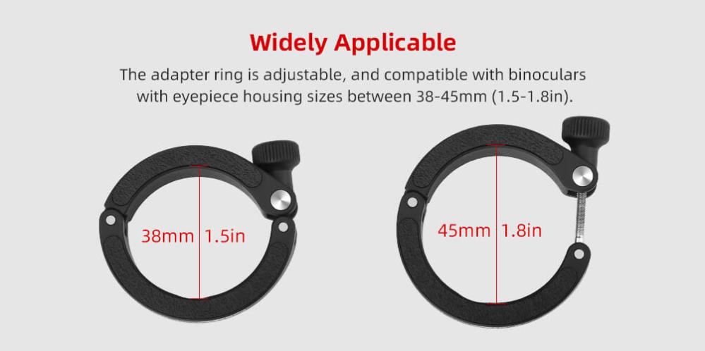  Sunwayfoto BA-43 Mobilhållare för kikare magnetisk modell med adapterring från Kamda – snabb leverans och trygg e-handel