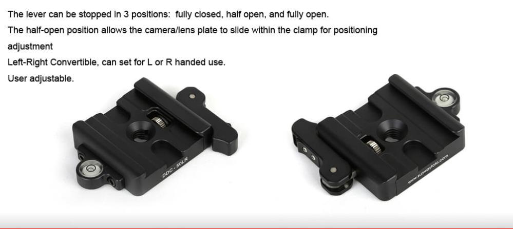  Sunwayfoto DDC-60LR Fäste med spakklämma för Arca-Swiss plattor från Kamda – snabb leverans och trygg e-handel