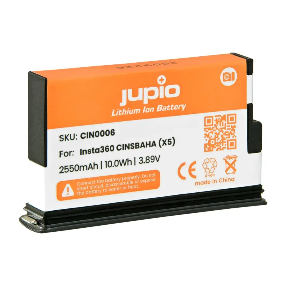 Jupio batteri 2550mAh för Insta360 X5 – CINSBAHA från Kamda – snabb leverans och trygg e-handel