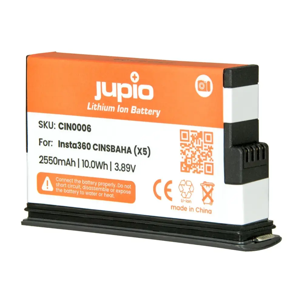  Jupio batteri 2550mAh för Insta360 X5 – CINSBAHA från Kamda – snabb leverans och trygg e-handel