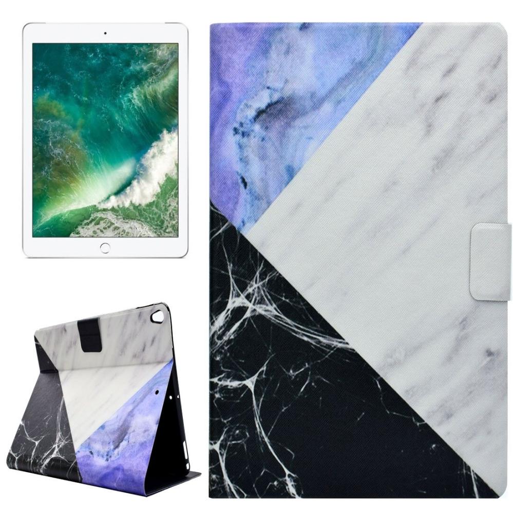 Fodral för iPad Pro 10.5-tum - Marmor vit, svart & blå