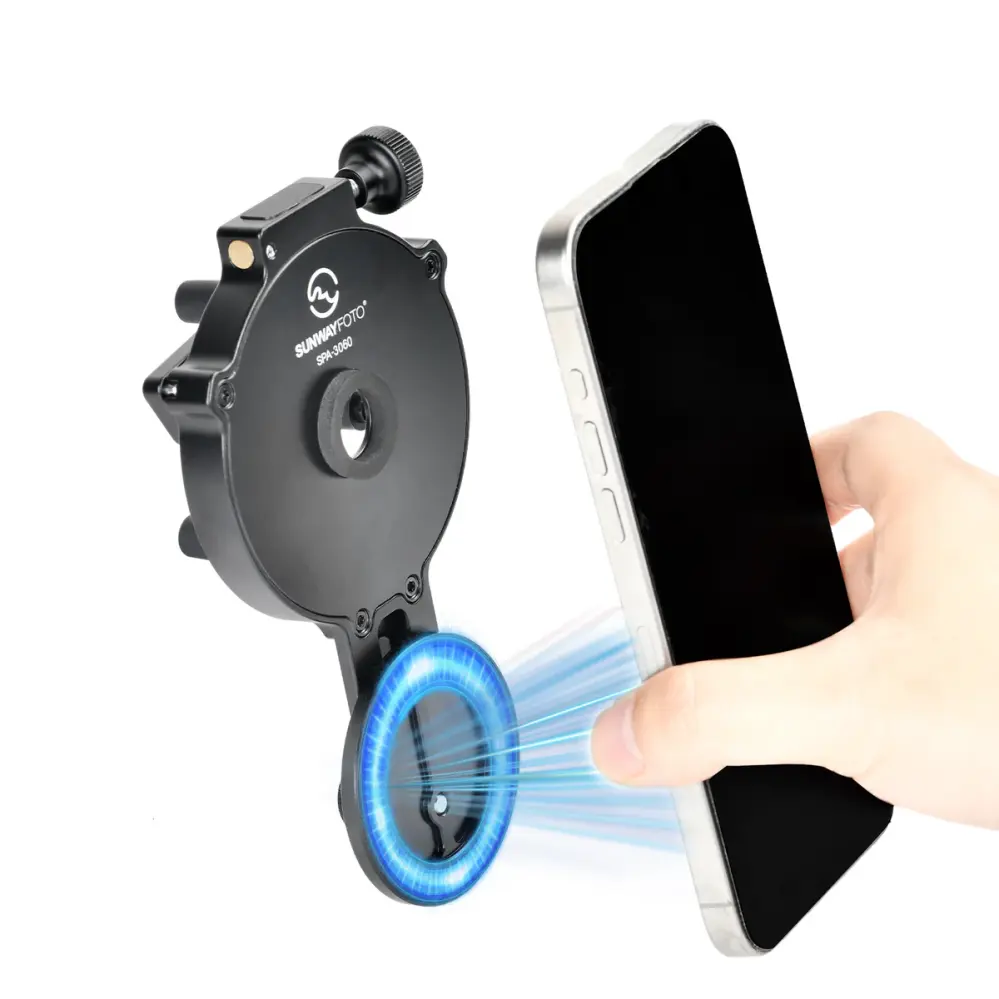  Sunwayfoto SPA-3060 – magnetisk mobiladapter för kikare, tubkikare & mikroskop från Kamda – snabb leverans och trygg e-handel