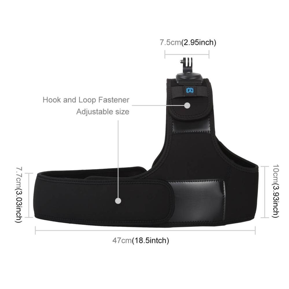  Puluz Bröstsele med 2 fästen för GoPro HERO9 Black / 8 /7 /6 /5 /4 /3 /2 /1