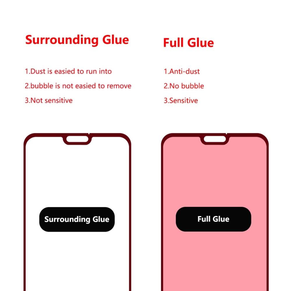 Skärmskydd med Svart ram för Huawei Honor 8x av härdat glas