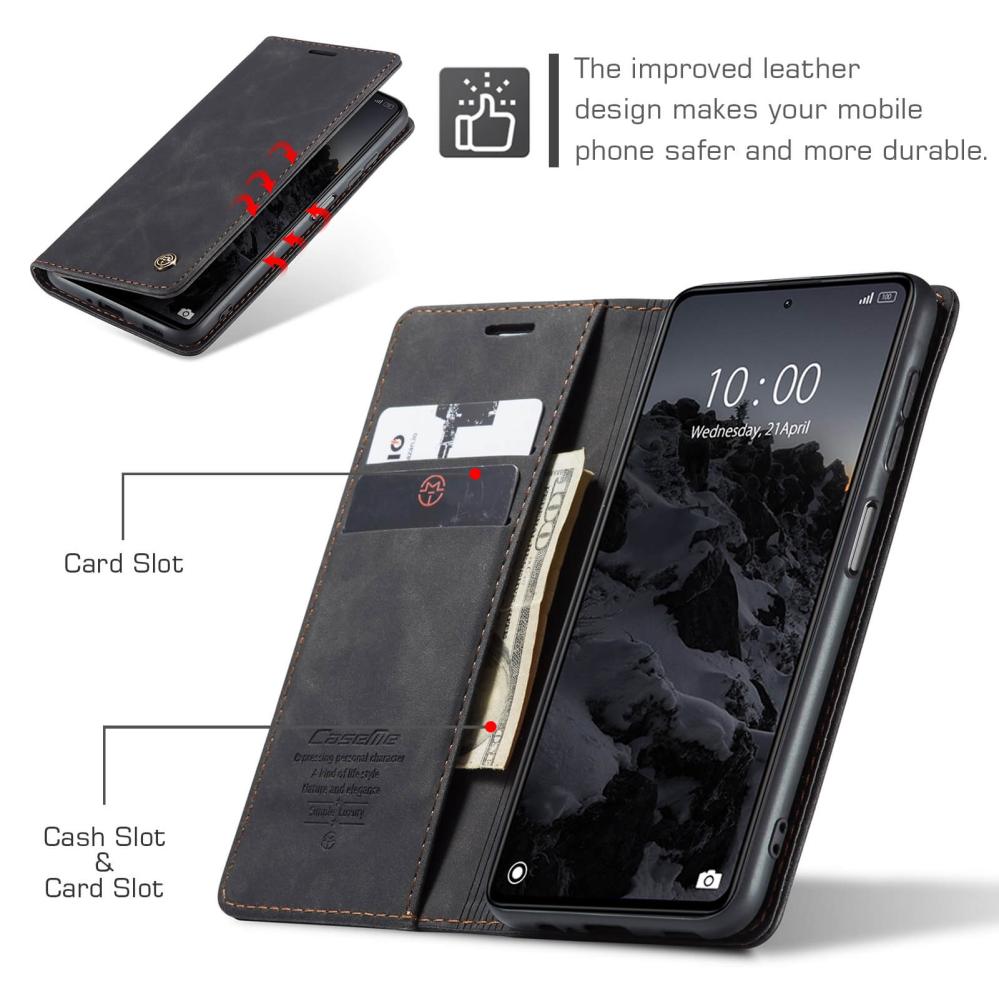 CaseMe Plånboksfodral med kortplats för Xiaomi Redmi Note 12 Pro 5G