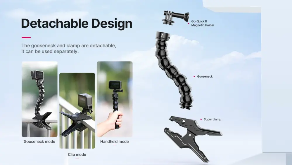Ulanzi Go-Quick II Magnetic Quick Release Clamp för actionkameror