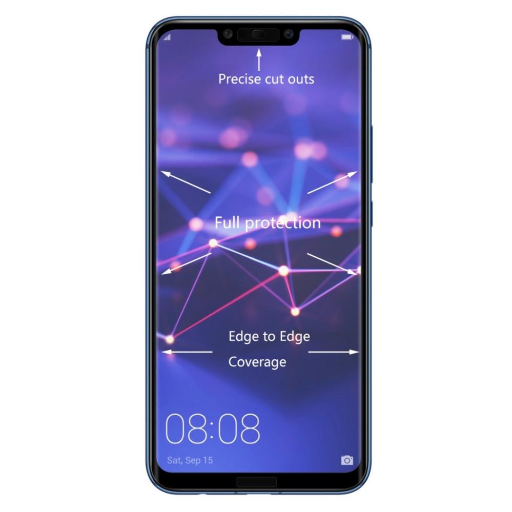 Skärmskydd med Svart ram för Huawei Mate 20 Lite av härdat glas