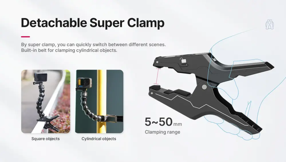 Ulanzi Go-Quick II Magnetic Quick Release Clamp för actionkameror