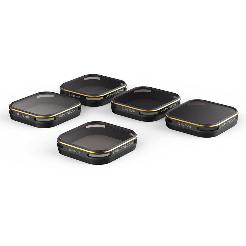 PGYTECH MRC-filter (5 i 1) kit för Gopro Hero 5: ND4, ND8, ND16, ND32 & CPL