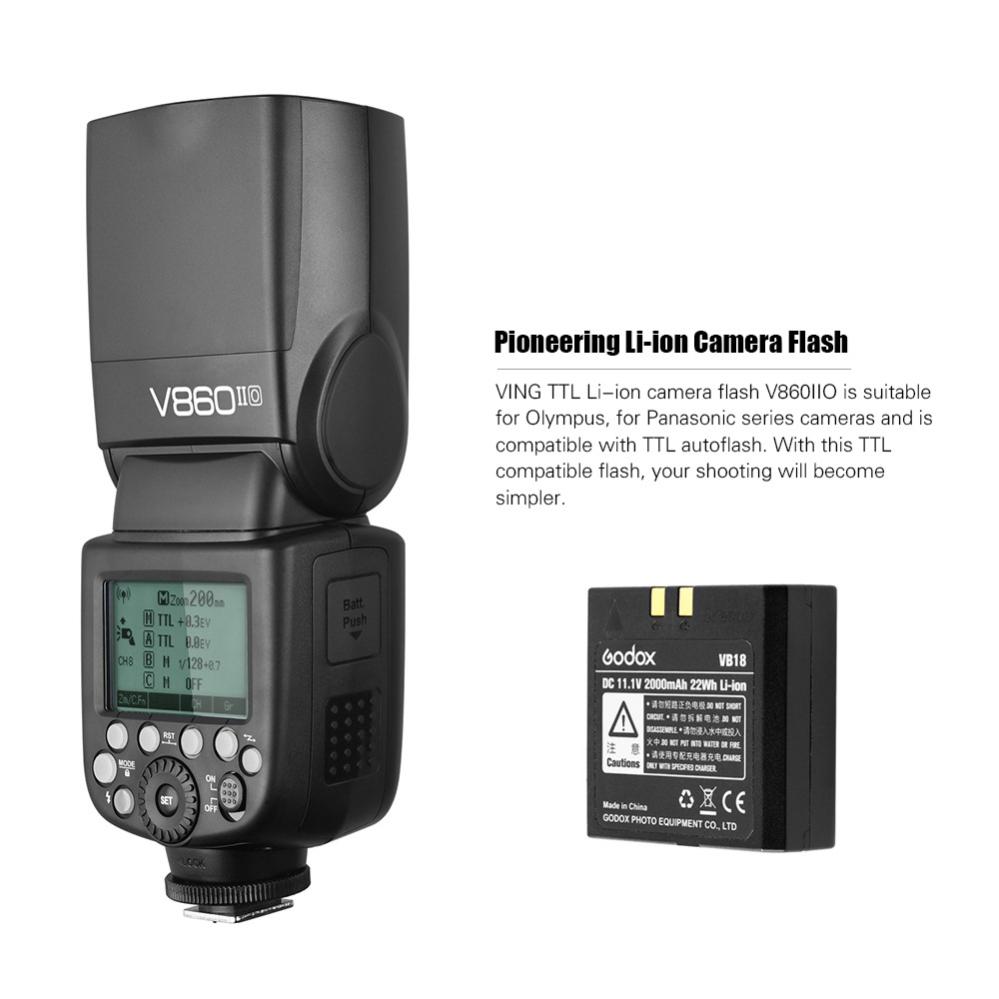 Godox Ving V860IIO Li-Ion Speedlight-Kit för Olympus/Panasonic RETUREX.