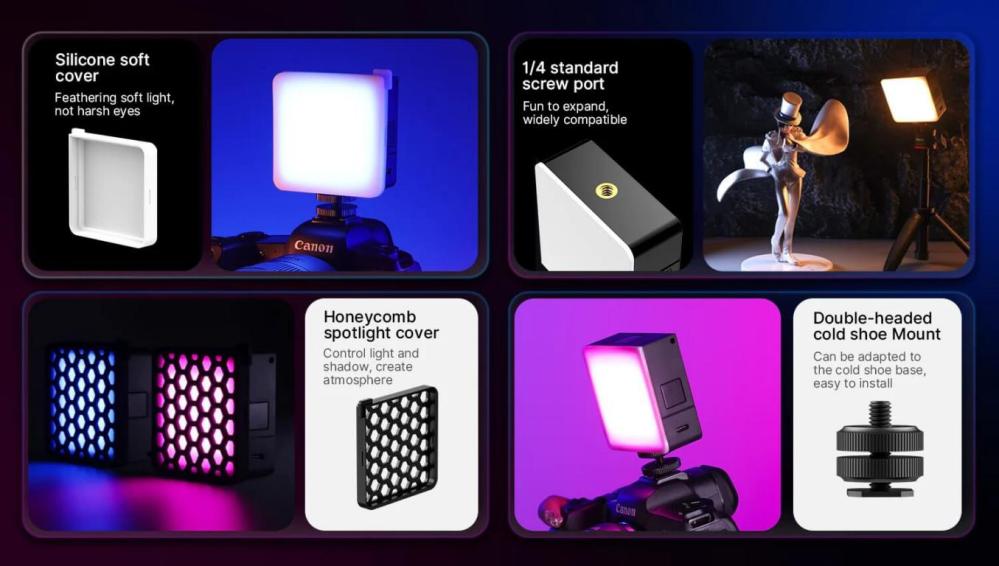  Ulanzi VL49 RGB PRO LED-panel Mini för Foto/Video 2500mAh batteri från Kamda – snabb leverans och trygg e-handel