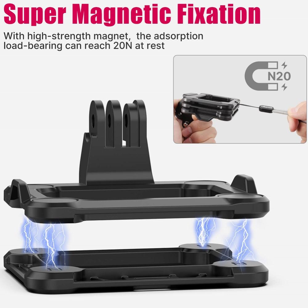 Ulanzi GP-16 Magnetfäste för actionkameror med Quick Release fäste från Kamda – snabb leverans och trygg e-handel