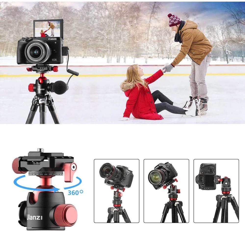 Ulanzi Kulled med panoramaindexering och blixtsko-fäste