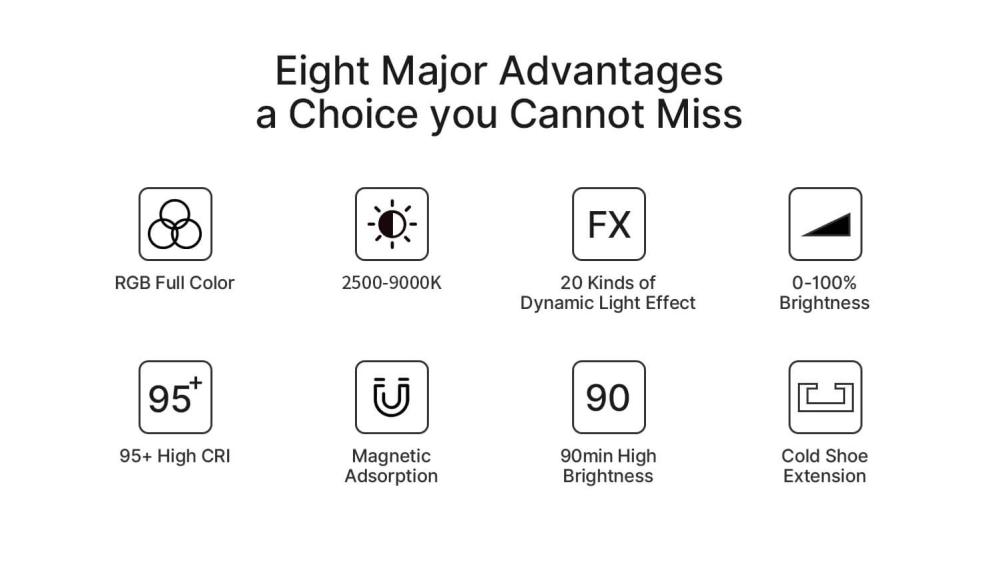  Ulanzi VL49 RGB PRO LED-panel Mini för Foto/Video 2500mAh batteri från Kamda – snabb leverans och trygg e-handel