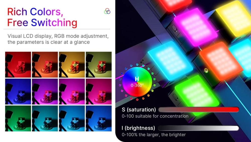  Ulanzi VL49 RGB PRO LED-panel Mini för Foto/Video 2500mAh batteri från Kamda – snabb leverans och trygg e-handel