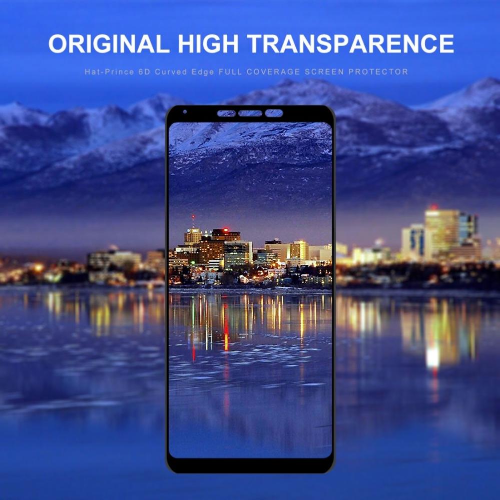 Skärmskydd med Svart ram för Galaxy A9/A9s (2018) av härdat glas