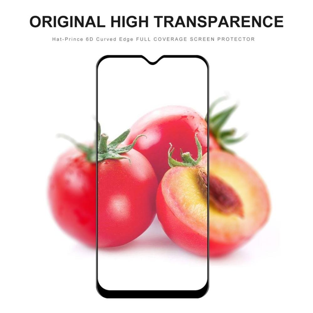 Displayskydd med svart ram för Galaxy M10 av härdat glas