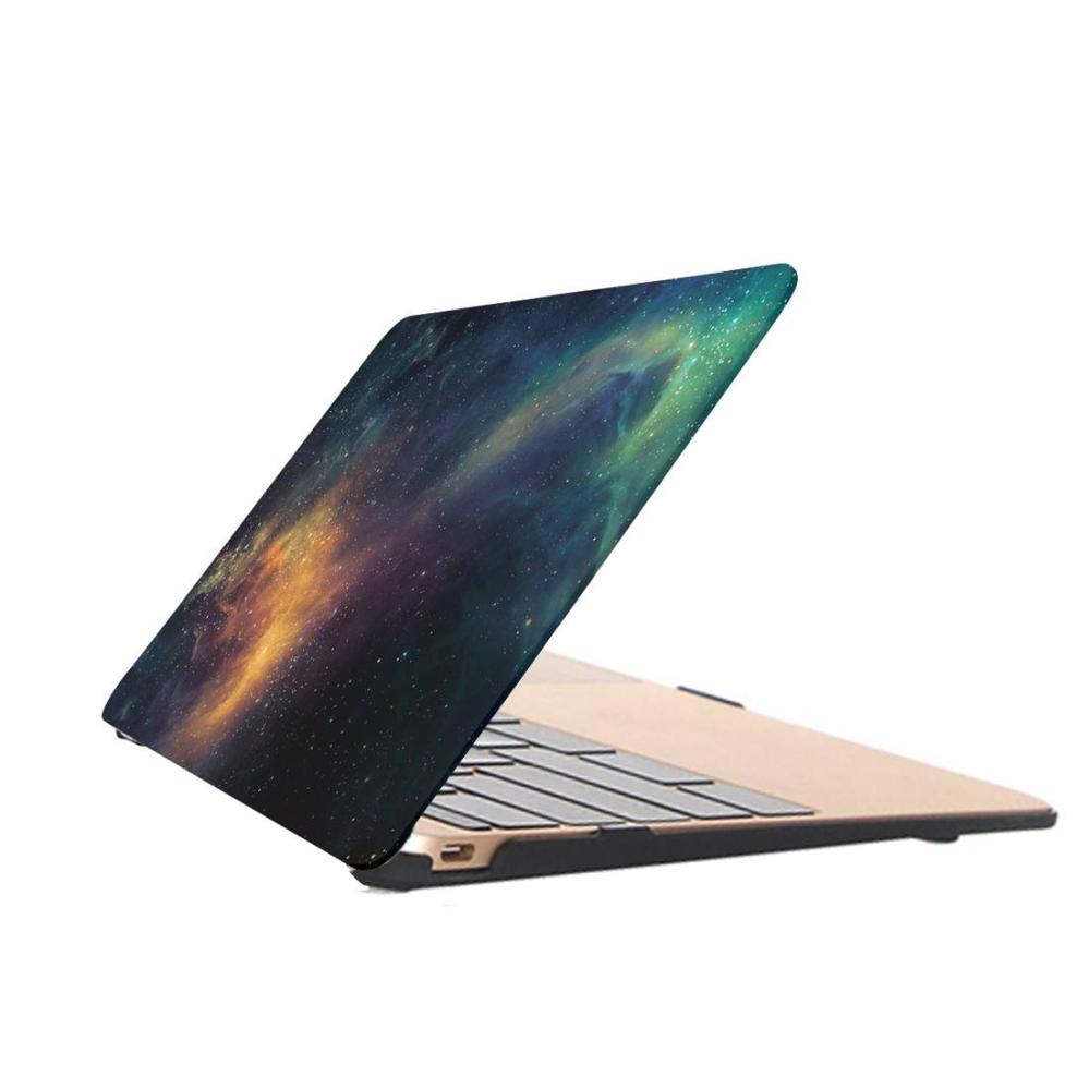  Skal för för Macbook 12-tum - Grön & Blå Rymdmönster