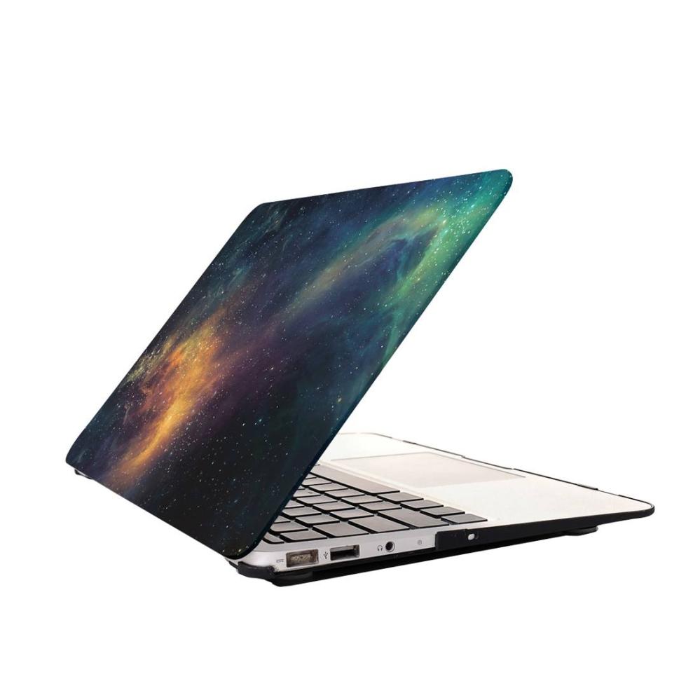Skal för för Macbook Air 13.3-tum Grön & Blå (A1369/A1466) Rymdmönster