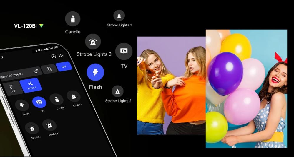  Ulanzi VL-120BI Videobelysning 120W V-Mount med nätadapter från Kamda – snabb leverans och trygg e-handel