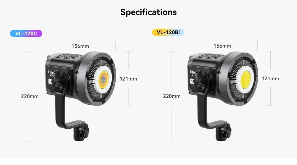  Ulanzi VL-120BI Videobelysning 120W V-Mount med nätadapter från Kamda – snabb leverans och trygg e-handel