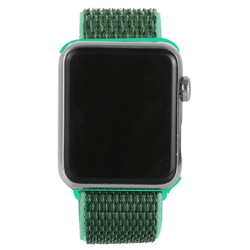 Nylonarmband Grön för Apple Watch 38/40/41mm med kardborreband