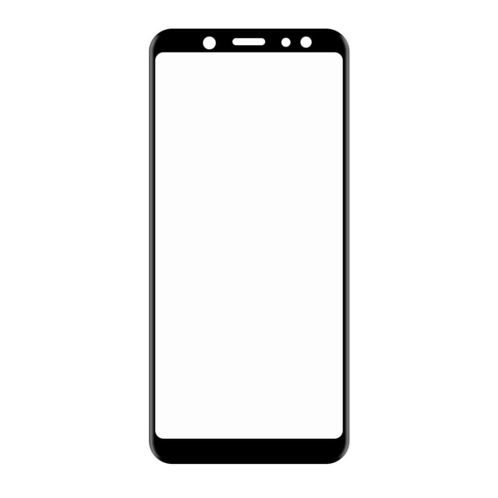 Displayskydd med svart ram för Samsung Galaxy A6+ (2018) av härdat glas