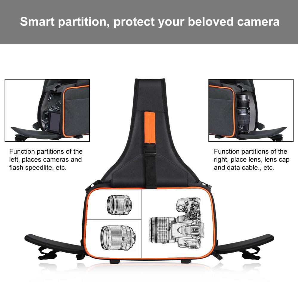  Puluz kameraväska sling med separat objektivväska från Kamda – snabb leverans och trygg e-handel