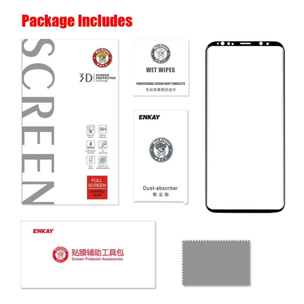 Skärmskydd med Svart ram för Samsung Galaxy S9 av härdat glas