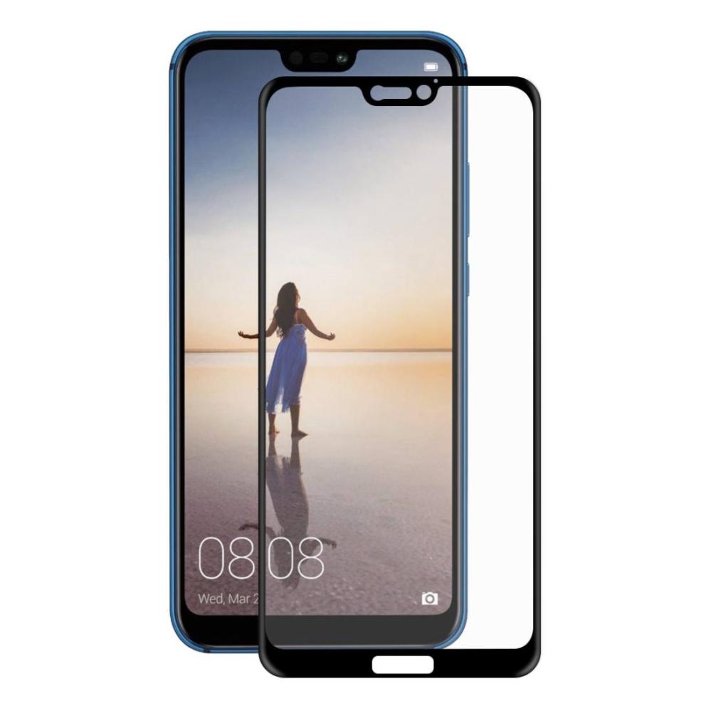 Skärmskydd med Svart ram för Huawei P20 Lite av härdat glas