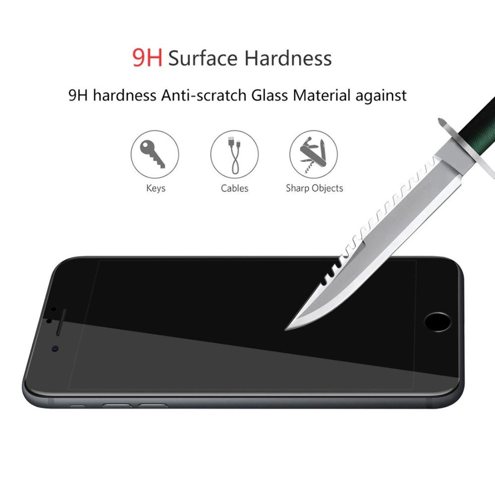 Skärmskydd med Svart ram för iPhone 7/8 av härdat glas
