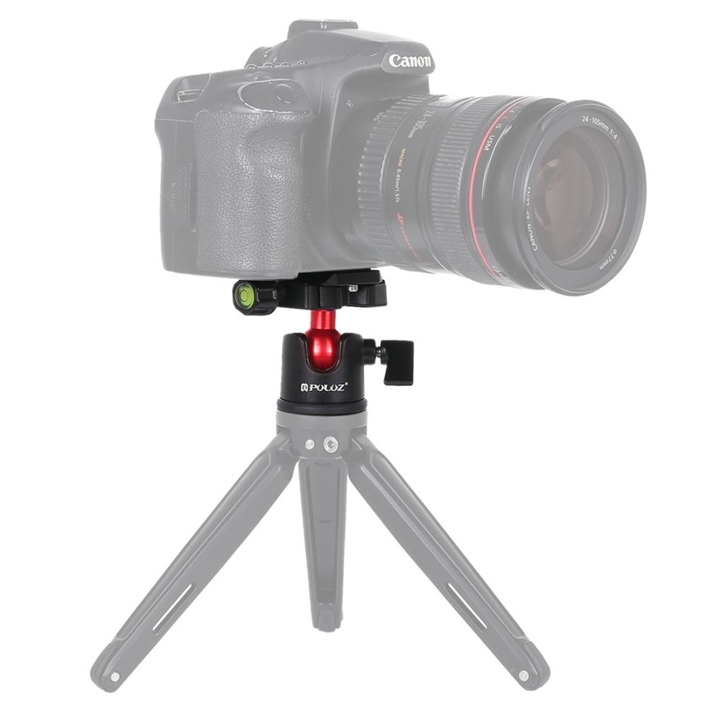 Puluz Roterbart kulledshuvud 360 grader med snabbplatta för DSLR