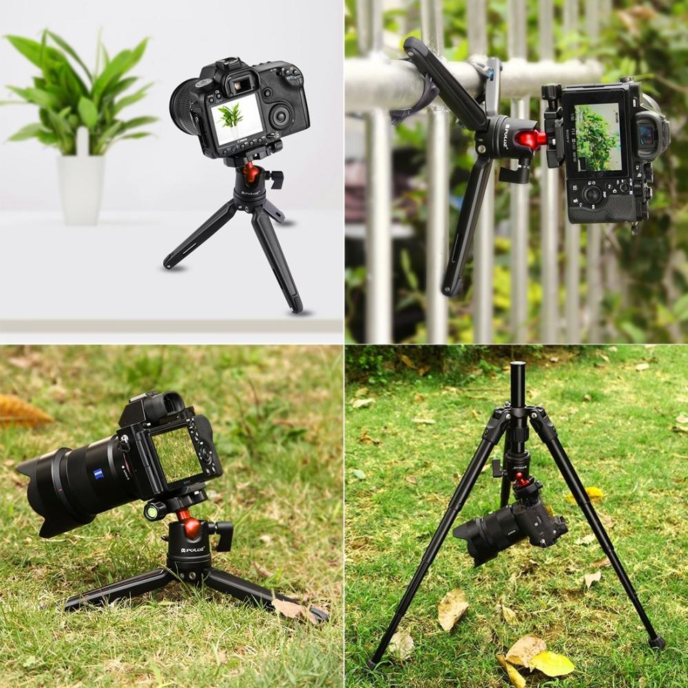 Puluz Roterbart kulledshuvud 360 grader med snabbplatta för DSLR