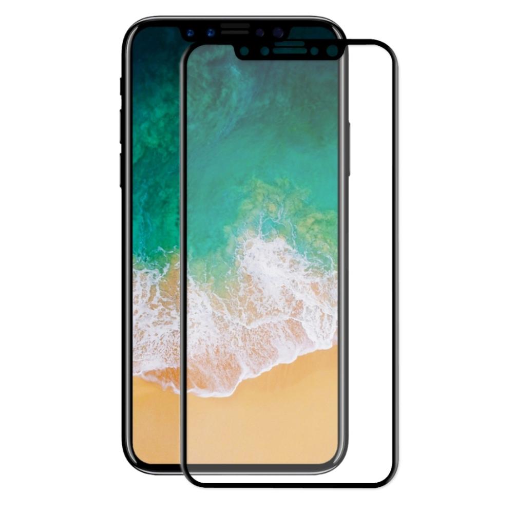  Skärmskydd med svart ram för iPhone X av härdat glas