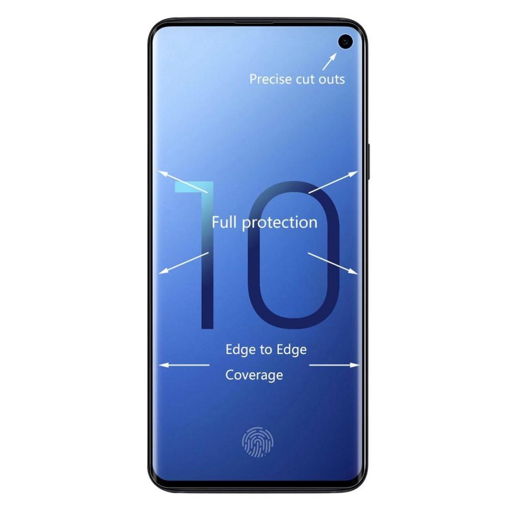 Skärmskydd med svart ram för Samsung Galaxy S10