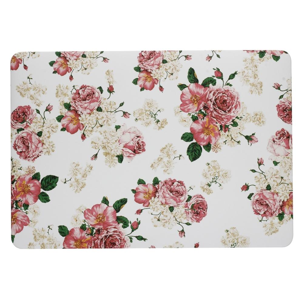 Skal för New Macbook Pro 13.3-tum - Vit med rosa blommor (A1706 & A1708)