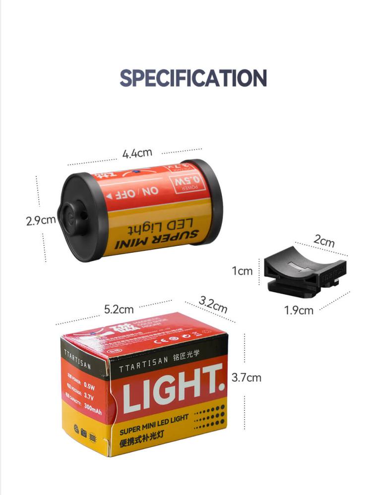  TTArtisan Mini Magnetisk LED-belysning – Retroinspirerad i form som en Filmrulle från Kamda – snabb leverans och trygg e-handel