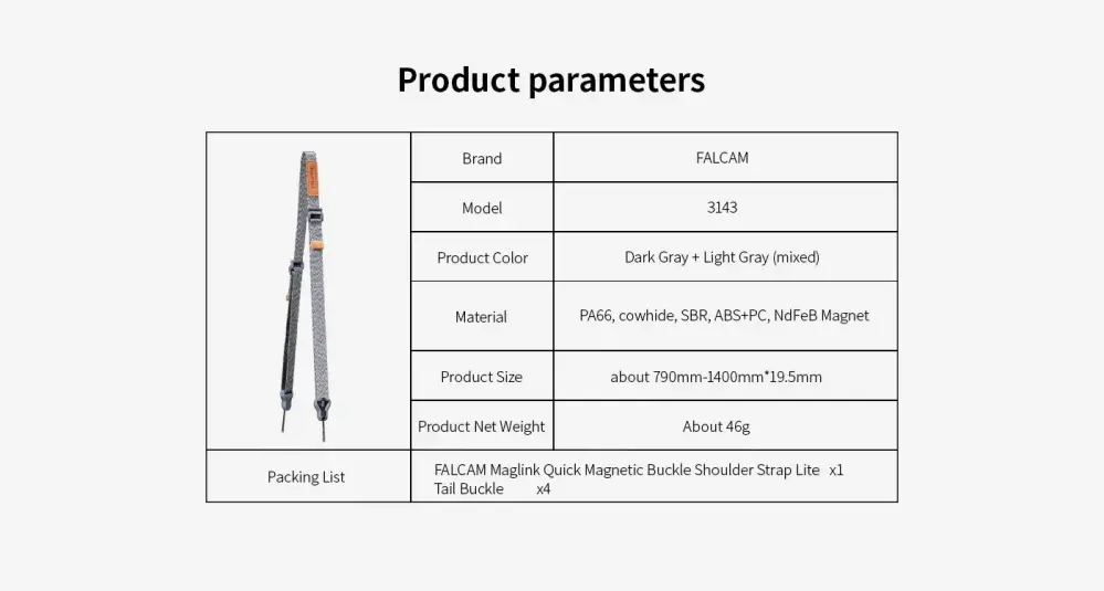 Falcam Maglink Lite – Magnetisk 3-i-1 kamerarem