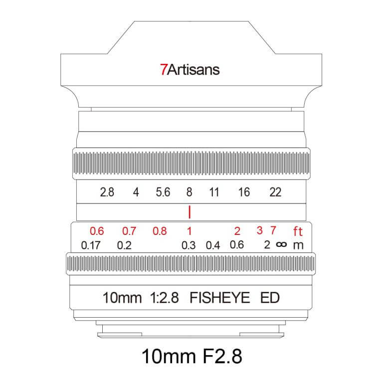  7Artisans 10mm f/2.8 Fullformat Fisheye-objektiv fr Canon EOS RF