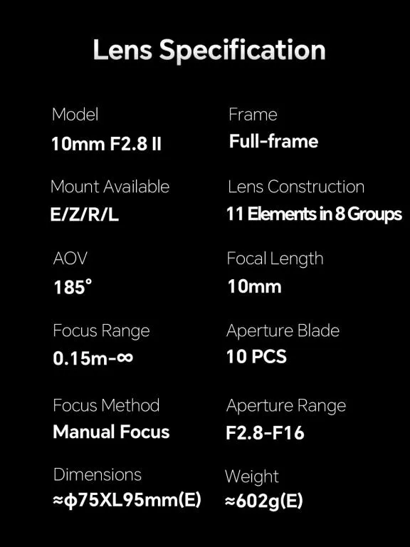  7Artisans 10mm f/2.8 Mark II – Vidvinkel för Canon EOS RF från Kamda – snabb leverans och trygg e-handel