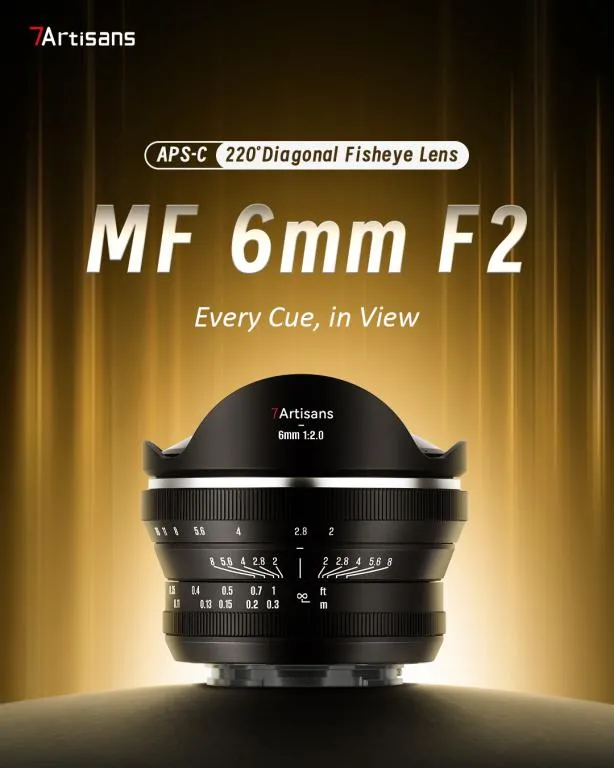  7Artisans 6mm f/2.0 – extremt fisheye-objektiv för Sony E (APS-C) från Kamda – snabb leverans och trygg e-handel