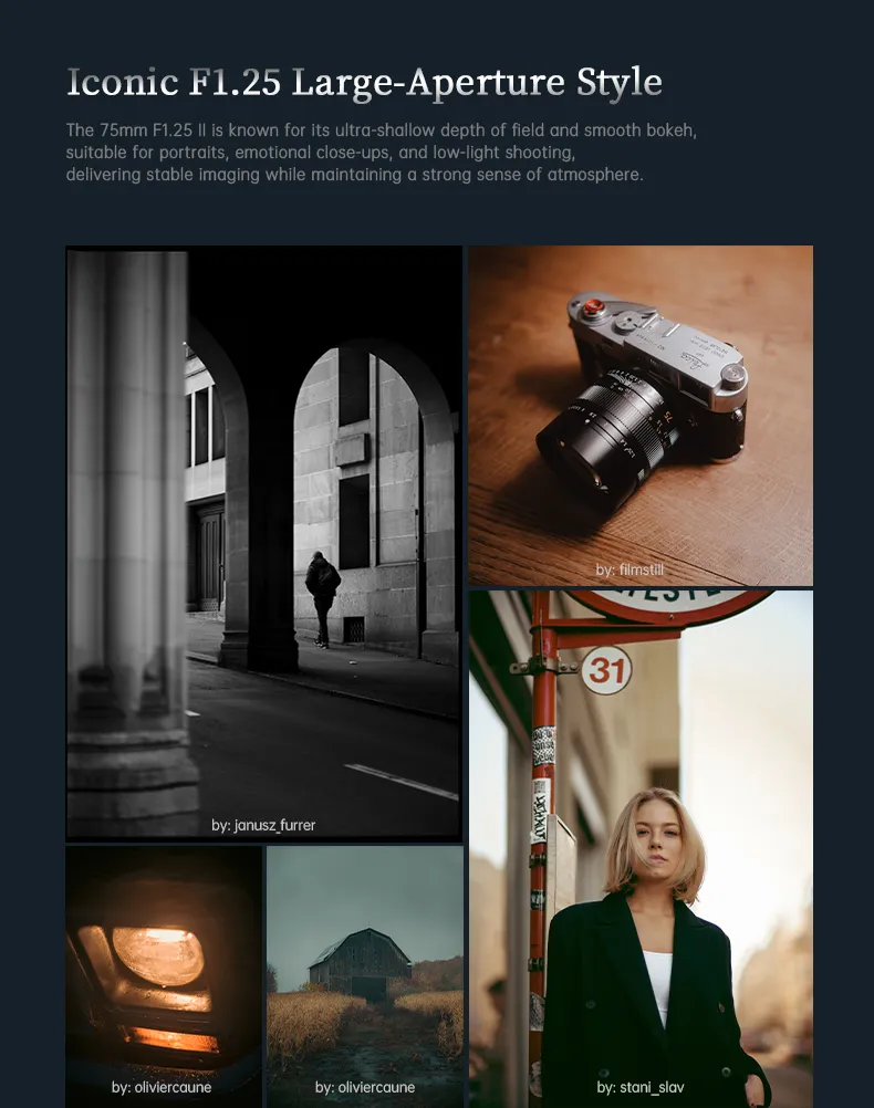  7Artisans 75mm f/1,25 II för Leica M från Kamda – snabb leverans och trygg e-handel