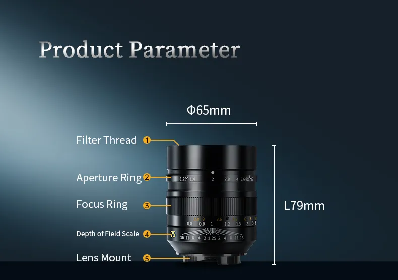  7Artisans 75mm f/1,25 II för Leica M från Kamda – snabb leverans och trygg e-handel